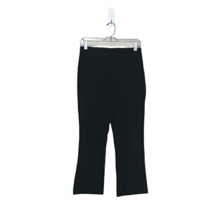 A new day black flat front elastic waist crop pants size 8